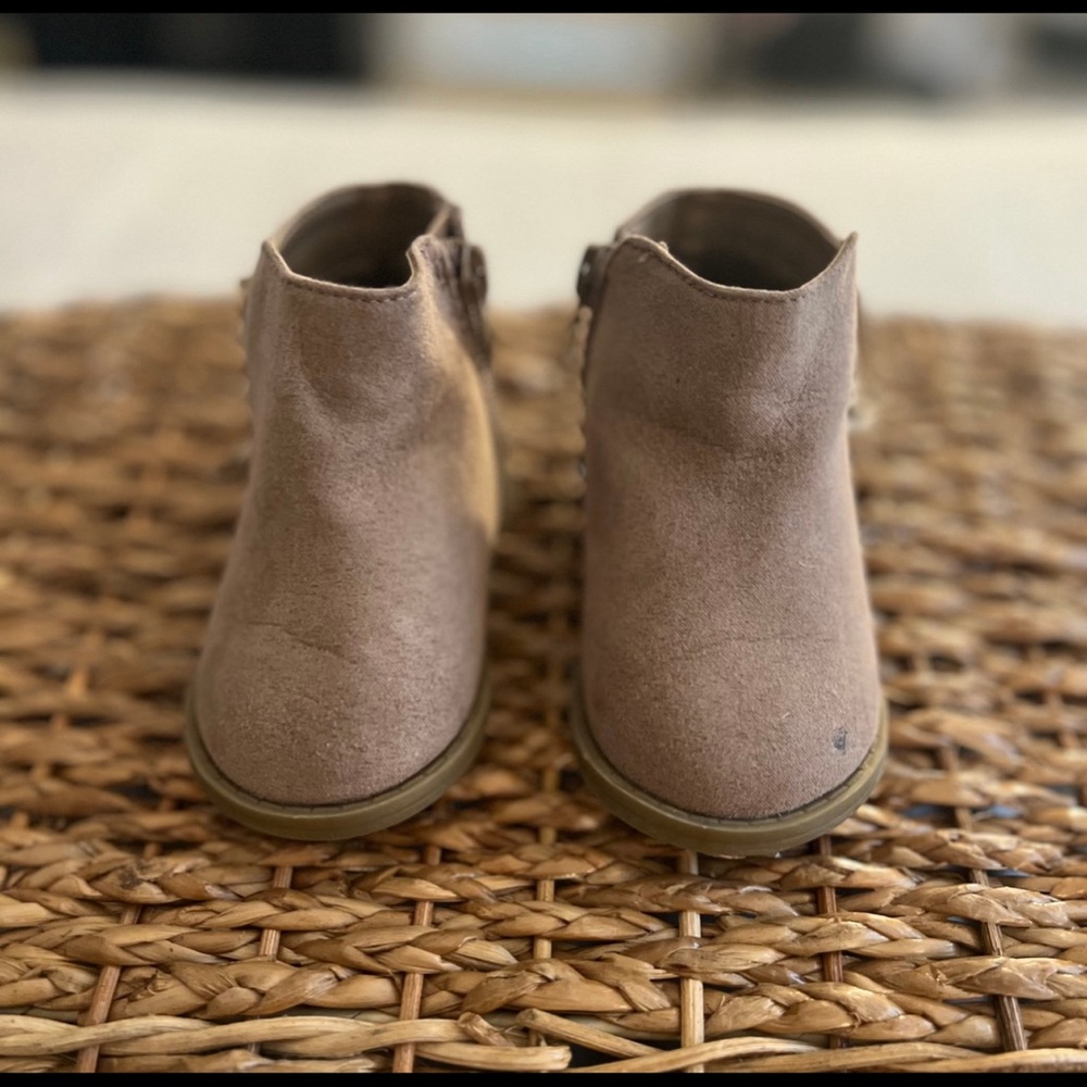 Kids Brown Fringe Ankle Boots Size 4